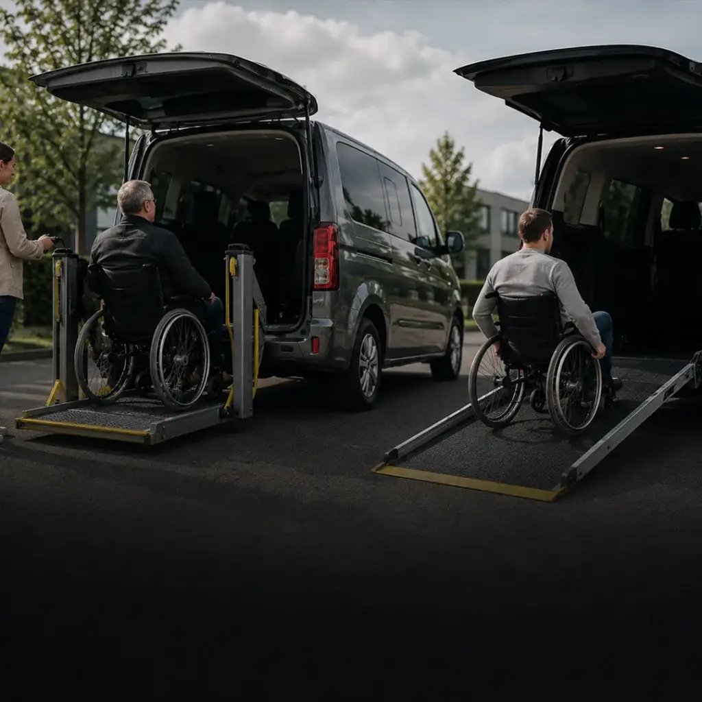 Rollstuhllift oder Rampe